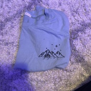 camping cropped shirt